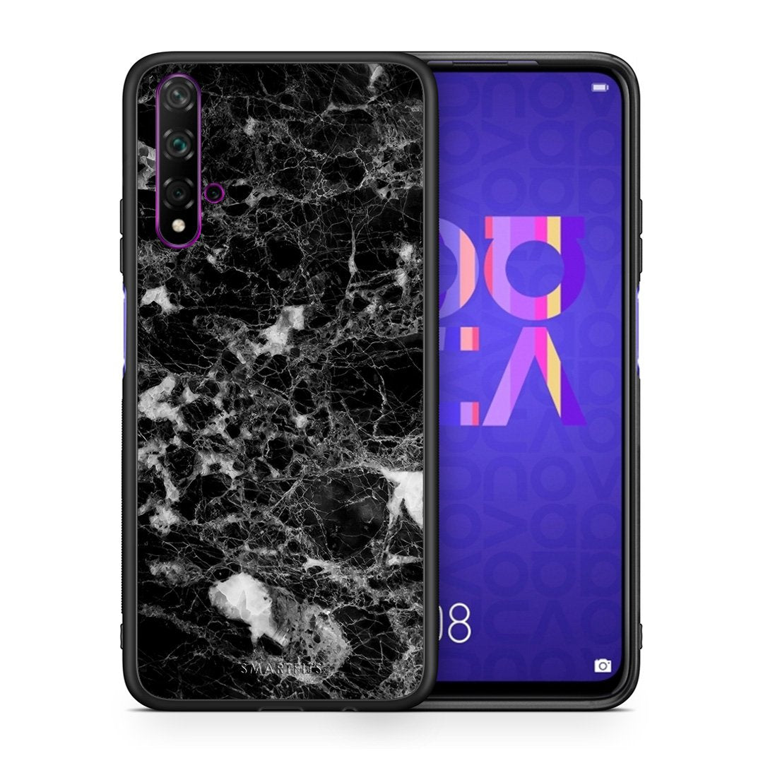 Θήκη Huawei Nova 5T/Honor 20 Male Marble από τη Smartfits με σχέδιο στο πίσω μέρος και μαύρο περίβλημα | Huawei Nova 5T/Honor 20 Male Marble case with colorful back and black bezels
