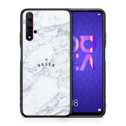 Θήκη Huawei Nova 5T/Honor 20 Queen Marble από τη Smartfits με σχέδιο στο πίσω μέρος και μαύρο περίβλημα | Huawei Nova 5T/Honor 20 Queen Marble case with colorful back and black bezels