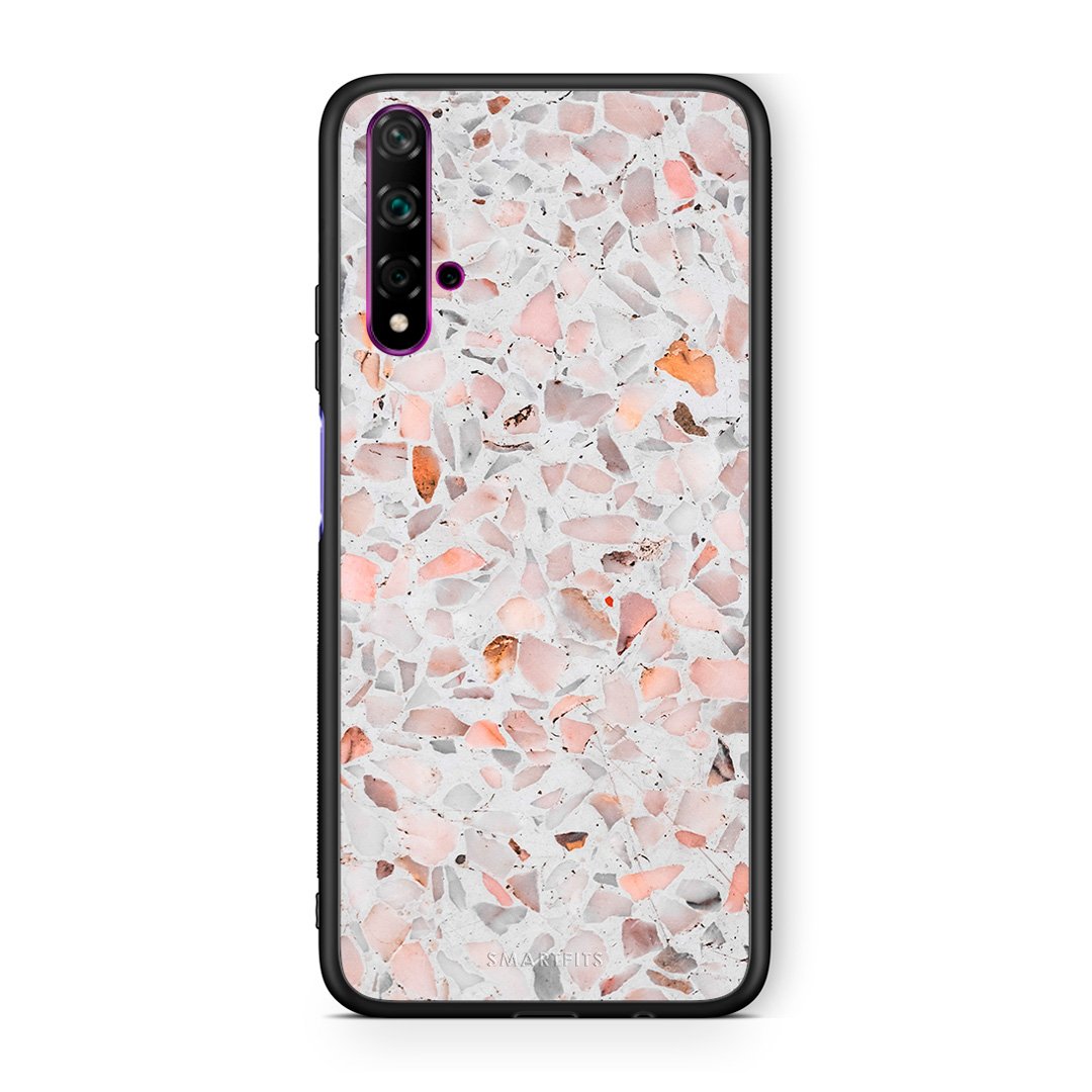 Huawei Nova 5T Marble Terrazzo θήκη από τη Smartfits με σχέδιο στο πίσω μέρος και μαύρο περίβλημα | Smartphone case with colorful back and black bezels by Smartfits