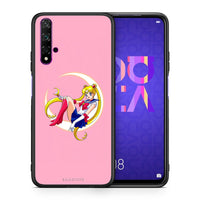 Thumbnail for Θήκη Huawei Nova 5T/Honor 20 Moon Girl από τη Smartfits με σχέδιο στο πίσω μέρος και μαύρο περίβλημα | Huawei Nova 5T/Honor 20 Moon Girl case with colorful back and black bezels