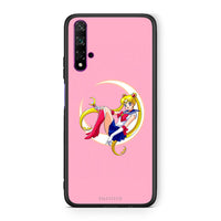 Thumbnail for Huawei Nova 5T Moon Girl θήκη από τη Smartfits με σχέδιο στο πίσω μέρος και μαύρο περίβλημα | Smartphone case with colorful back and black bezels by Smartfits