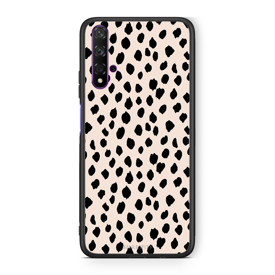 Huawei Nova 5T New Polka Dots θήκη από τη Smartfits με σχέδιο στο πίσω μέρος και μαύρο περίβλημα | Smartphone case with colorful back and black bezels by Smartfits