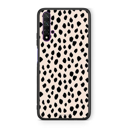 Huawei Nova 5T New Polka Dots θήκη από τη Smartfits με σχέδιο στο πίσω μέρος και μαύρο περίβλημα | Smartphone case with colorful back and black bezels by Smartfits