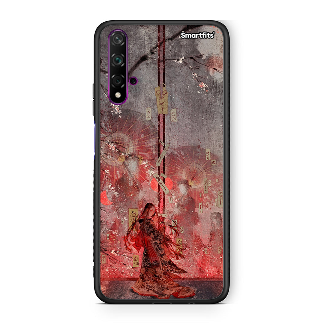 Huawei Nova 5T Nezuko Kamado θήκη από τη Smartfits με σχέδιο στο πίσω μέρος και μαύρο περίβλημα | Smartphone case with colorful back and black bezels by Smartfits