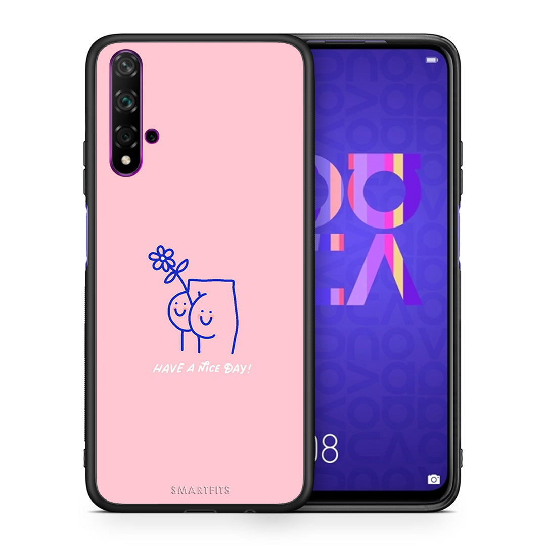 Θήκη Huawei Nova 5T/Honor 20 Nice Day από τη Smartfits με σχέδιο στο πίσω μέρος και μαύρο περίβλημα | Huawei Nova 5T/Honor 20 Nice Day case with colorful back and black bezels