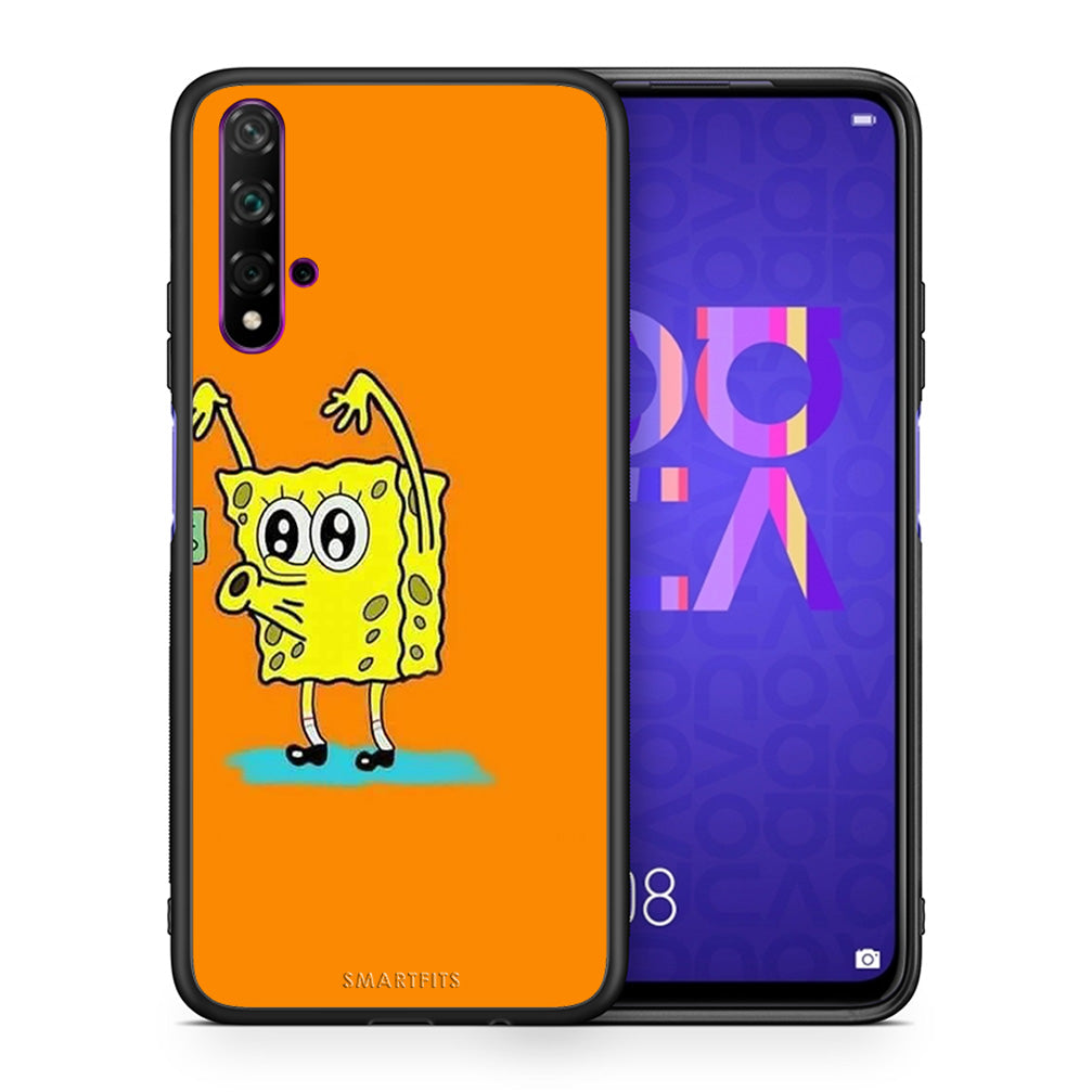 Θήκη Αγίου Βαλεντίνου Huawei Nova 5T / Honor 20 No Money 2 από τη Smartfits με σχέδιο στο πίσω μέρος και μαύρο περίβλημα | Huawei Nova 5T / Honor 20 No Money 2 case with colorful back and black bezels
