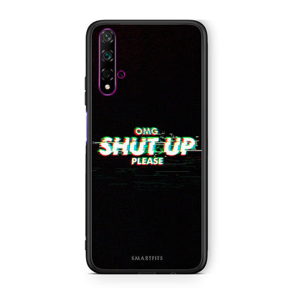 Huawei Nova 5T OMG ShutUp θήκη από τη Smartfits με σχέδιο στο πίσω μέρος και μαύρο περίβλημα | Smartphone case with colorful back and black bezels by Smartfits