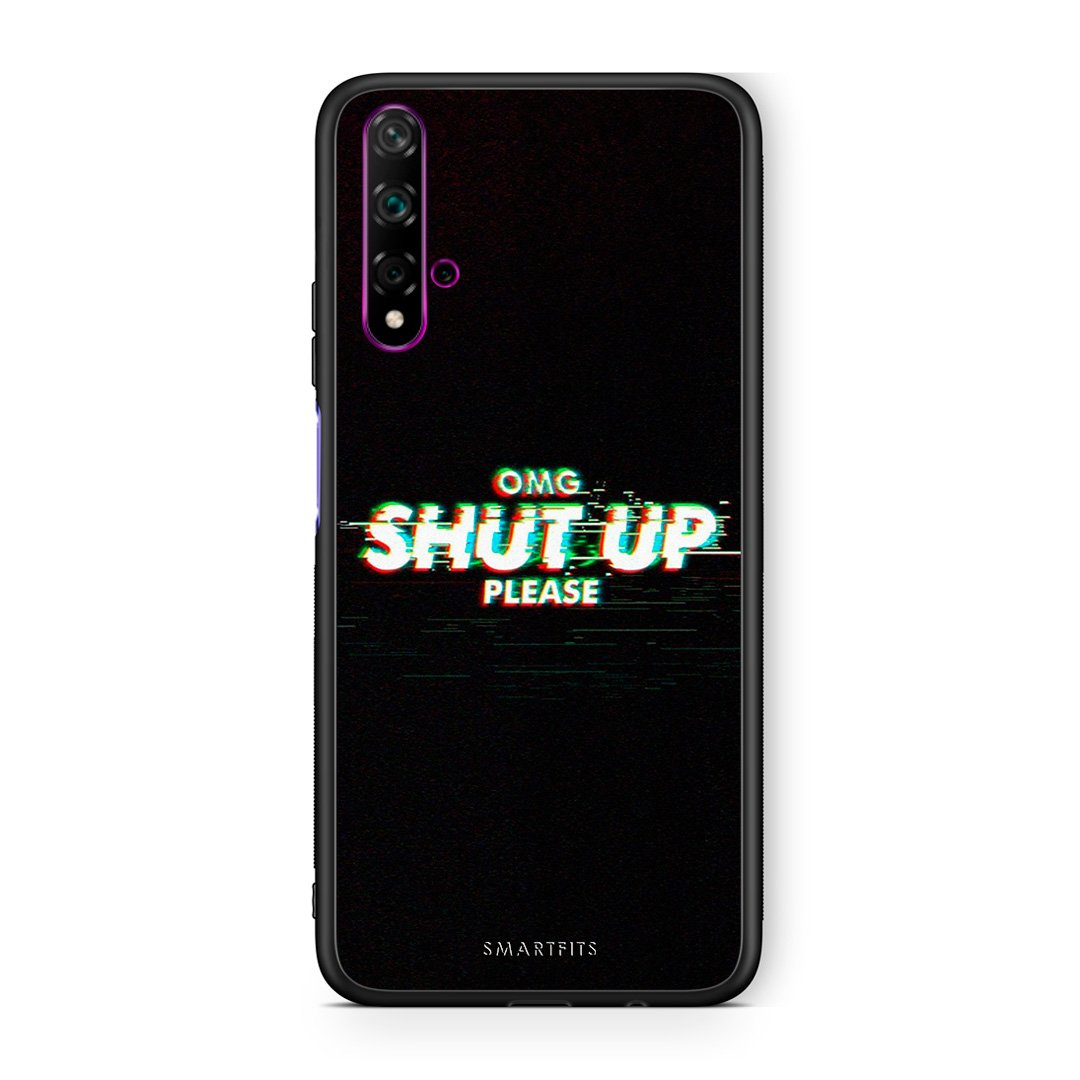 Huawei Nova 5T OMG ShutUp θήκη από τη Smartfits με σχέδιο στο πίσω μέρος και μαύρο περίβλημα | Smartphone case with colorful back and black bezels by Smartfits