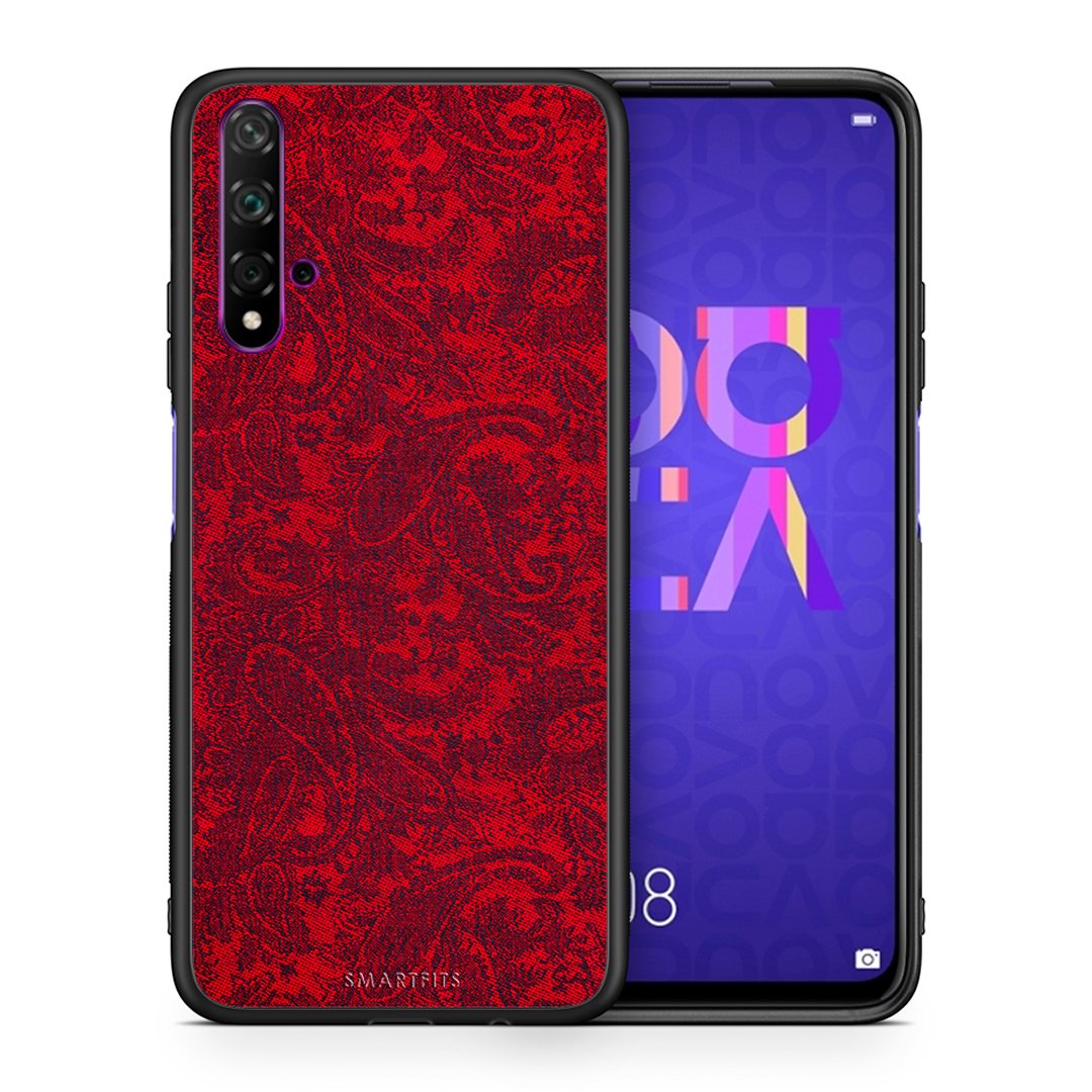 Θήκη Huawei Nova 5T/Honor 20 Paisley Cashmere από τη Smartfits με σχέδιο στο πίσω μέρος και μαύρο περίβλημα | Huawei Nova 5T/Honor 20 Paisley Cashmere case with colorful back and black bezels