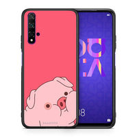 Thumbnail for Θήκη Αγίου Βαλεντίνου Huawei Nova 5T / Honor 20 Pig Love 1 από τη Smartfits με σχέδιο στο πίσω μέρος και μαύρο περίβλημα | Huawei Nova 5T / Honor 20 Pig Love 1 case with colorful back and black bezels