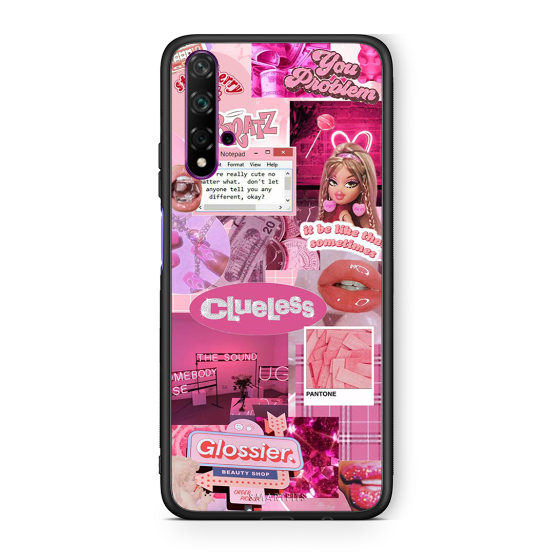 Huawei Nova 5T Pink Love Θήκη Αγίου Βαλεντίνου από τη Smartfits με σχέδιο στο πίσω μέρος και μαύρο περίβλημα | Smartphone case with colorful back and black bezels by Smartfits
