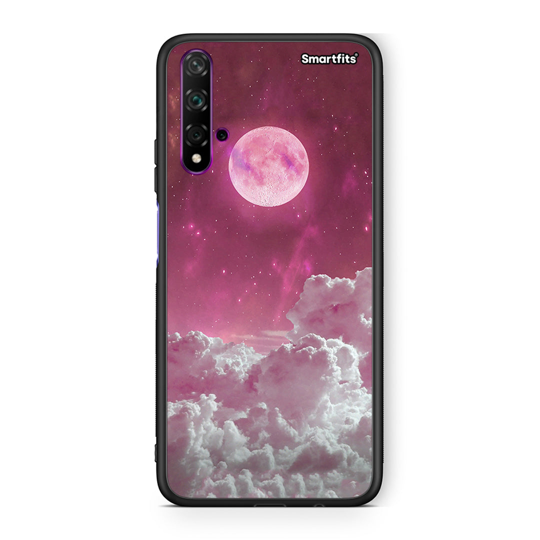 Huawei Nova 5T Pink Moon Θήκη από τη Smartfits με σχέδιο στο πίσω μέρος και μαύρο περίβλημα | Smartphone case with colorful back and black bezels by Smartfits
