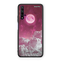 Thumbnail for Huawei Nova 5T Pink Moon Θήκη από τη Smartfits με σχέδιο στο πίσω μέρος και μαύρο περίβλημα | Smartphone case with colorful back and black bezels by Smartfits