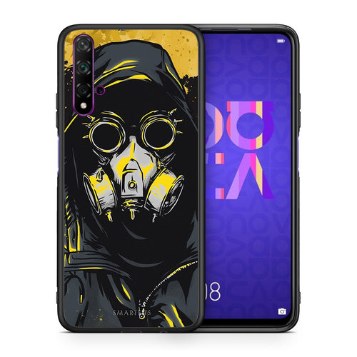 Θήκη Huawei Nova 5T/Honor 20 Mask PopArt από τη Smartfits με σχέδιο στο πίσω μέρος και μαύρο περίβλημα | Huawei Nova 5T/Honor 20 Mask PopArt case with colorful back and black bezels