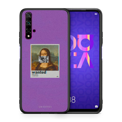 Θήκη Huawei Nova 5T/Honor 20 Monalisa Popart από τη Smartfits με σχέδιο στο πίσω μέρος και μαύρο περίβλημα | Huawei Nova 5T/Honor 20 Monalisa Popart case with colorful back and black bezels