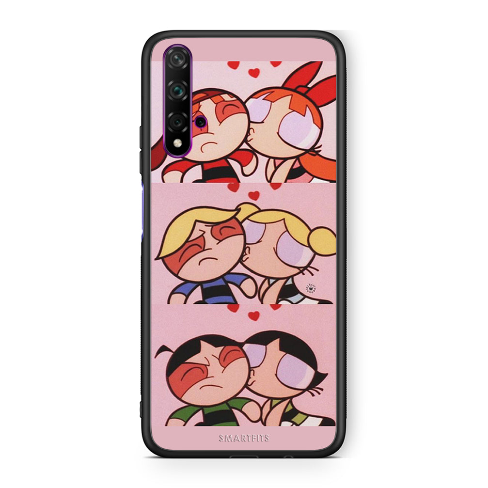 Huawei Nova 5T Puff Love Θήκη Αγίου Βαλεντίνου από τη Smartfits με σχέδιο στο πίσω μέρος και μαύρο περίβλημα | Smartphone case with colorful back and black bezels by Smartfits