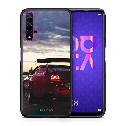 Θήκη Huawei Nova 5T/Honor 20 Racing Supra από τη Smartfits με σχέδιο στο πίσω μέρος και μαύρο περίβλημα | Huawei Nova 5T/Honor 20 Racing Supra case with colorful back and black bezels
