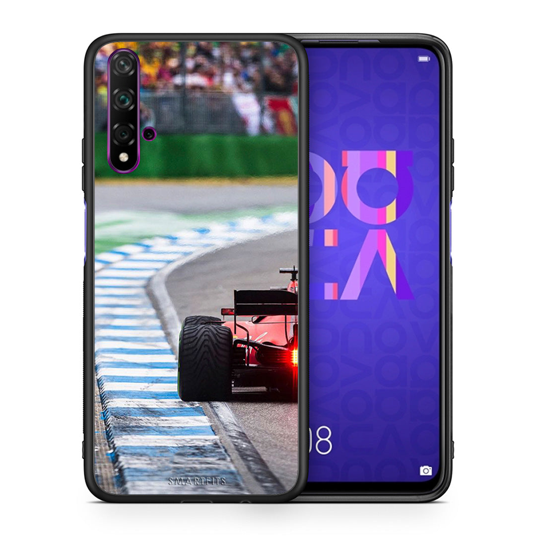 Θήκη Huawei Nova 5T/Honor 20 Racing Vibes από τη Smartfits με σχέδιο στο πίσω μέρος και μαύρο περίβλημα | Huawei Nova 5T/Honor 20 Racing Vibes case with colorful back and black bezels