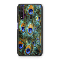 Thumbnail for Huawei Nova 5T Real Peacock Feathers θήκη από τη Smartfits με σχέδιο στο πίσω μέρος και μαύρο περίβλημα | Smartphone case with colorful back and black bezels by Smartfits