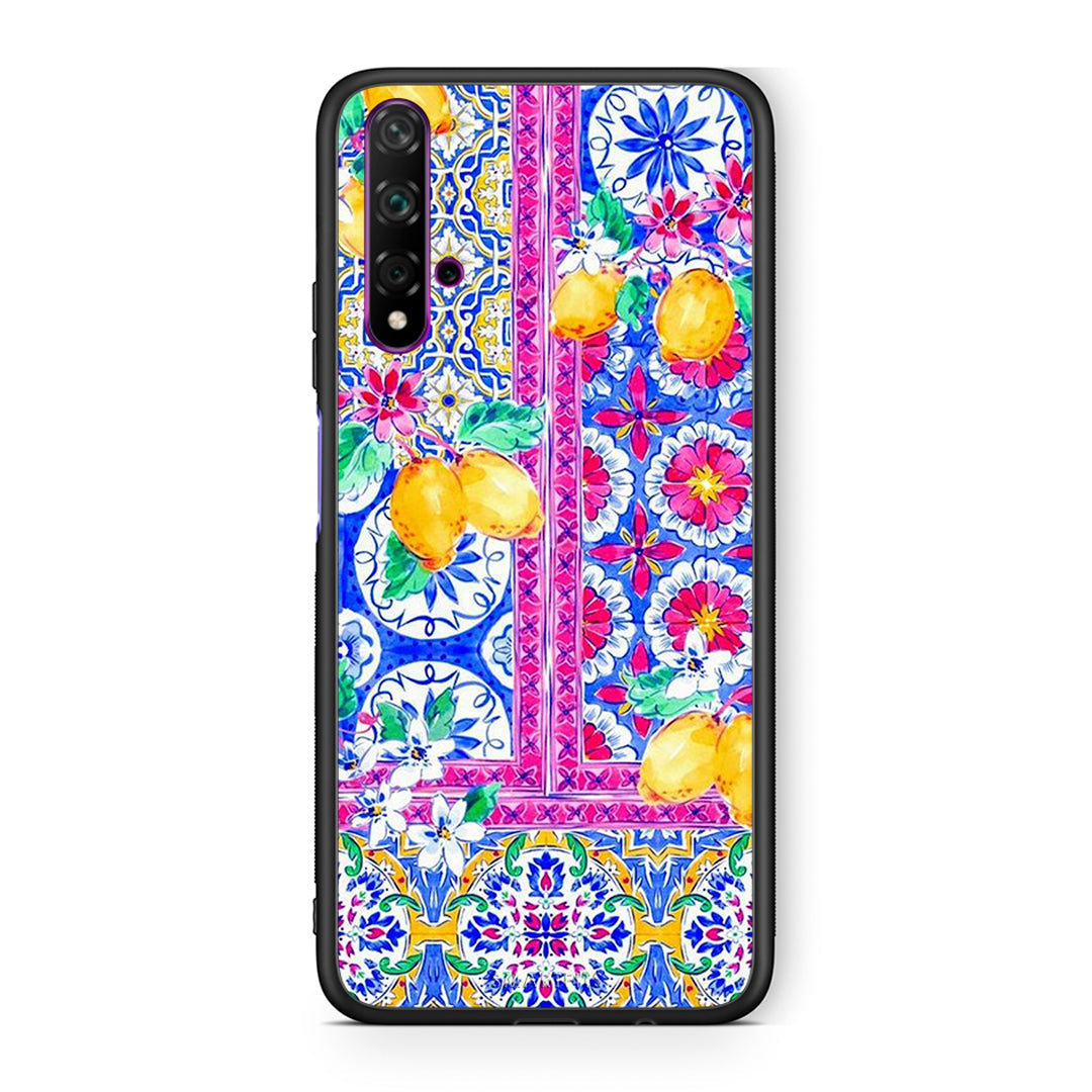 Huawei Nova 5T Retro Spring θήκη από τη Smartfits με σχέδιο στο πίσω μέρος και μαύρο περίβλημα | Smartphone case with colorful back and black bezels by Smartfits