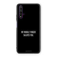 Thumbnail for Huawei Nova 5T Salute θήκη από τη Smartfits με σχέδιο στο πίσω μέρος και μαύρο περίβλημα | Smartphone case with colorful back and black bezels by Smartfits