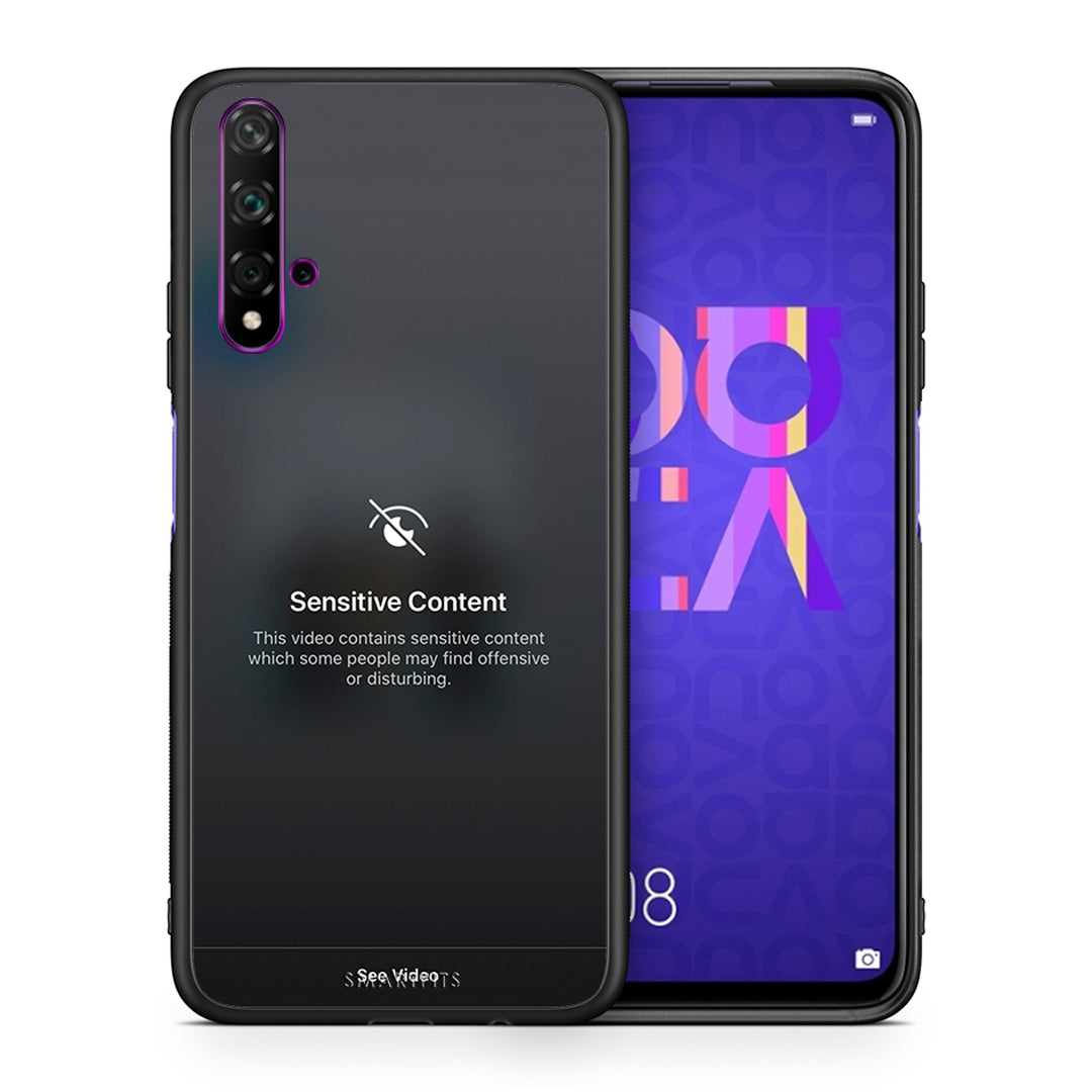 Θήκη Huawei Nova 5T/Honor 20 Sensitive Content από τη Smartfits με σχέδιο στο πίσω μέρος και μαύρο περίβλημα | Huawei Nova 5T/Honor 20 Sensitive Content case with colorful back and black bezels