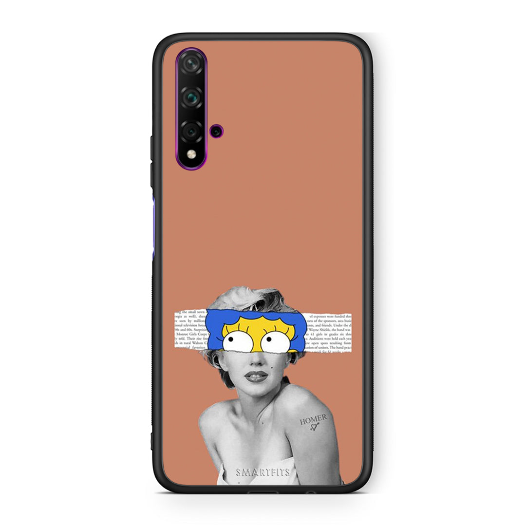 Huawei Nova 5T Sim Merilyn θήκη από τη Smartfits με σχέδιο στο πίσω μέρος και μαύρο περίβλημα | Smartphone case with colorful back and black bezels by Smartfits