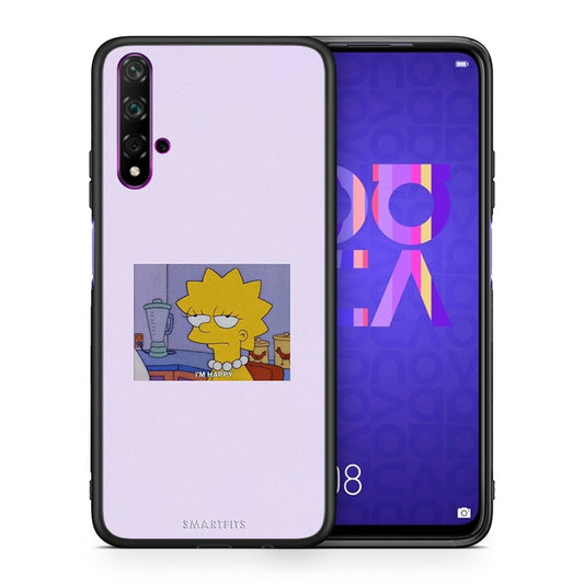 Θήκη Huawei Nova 5T/Honor 20 So Happy από τη Smartfits με σχέδιο στο πίσω μέρος και μαύρο περίβλημα | Huawei Nova 5T/Honor 20 So Happy case with colorful back and black bezels