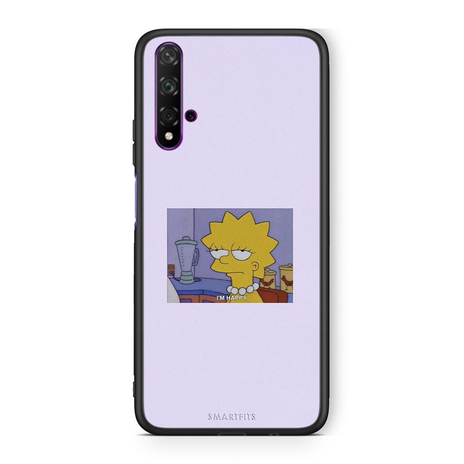 Huawei Nova 5T So Happy θήκη από τη Smartfits με σχέδιο στο πίσω μέρος και μαύρο περίβλημα | Smartphone case with colorful back and black bezels by Smartfits