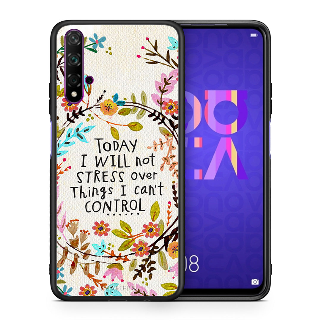 Θήκη Huawei Nova 5T/Honor 20 Stress Over από τη Smartfits με σχέδιο στο πίσω μέρος και μαύρο περίβλημα | Huawei Nova 5T/Honor 20 Stress Over case with colorful back and black bezels