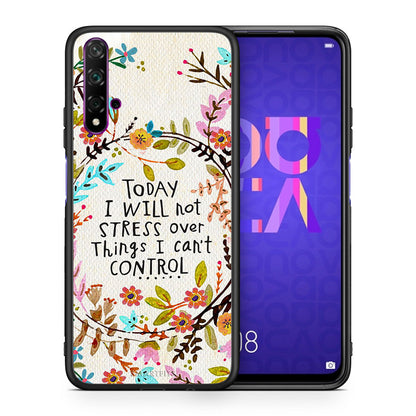 Θήκη Huawei Nova 5T/Honor 20 Stress Over από τη Smartfits με σχέδιο στο πίσω μέρος και μαύρο περίβλημα | Huawei Nova 5T/Honor 20 Stress Over case with colorful back and black bezels