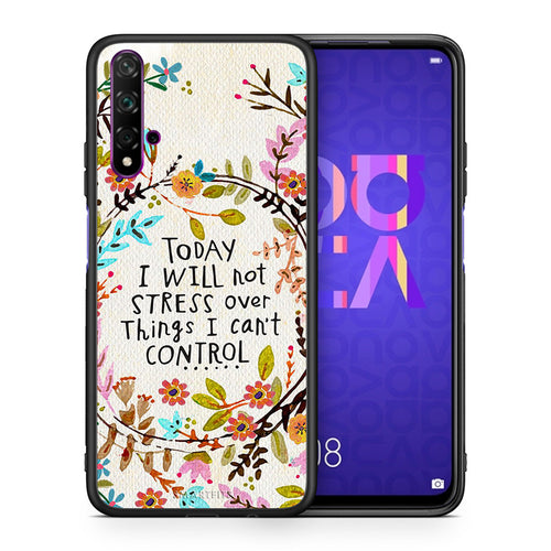 Θήκη Huawei Nova 5T/Honor 20 Stress Over από τη Smartfits με σχέδιο στο πίσω μέρος και μαύρο περίβλημα | Huawei Nova 5T/Honor 20 Stress Over case with colorful back and black bezels