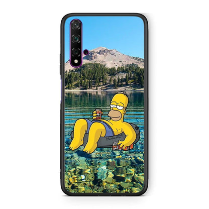 Huawei Nova 5T Summer Happiness Θήκη από τη Smartfits με σχέδιο στο πίσω μέρος και μαύρο περίβλημα | Smartphone case with colorful back and black bezels by Smartfits