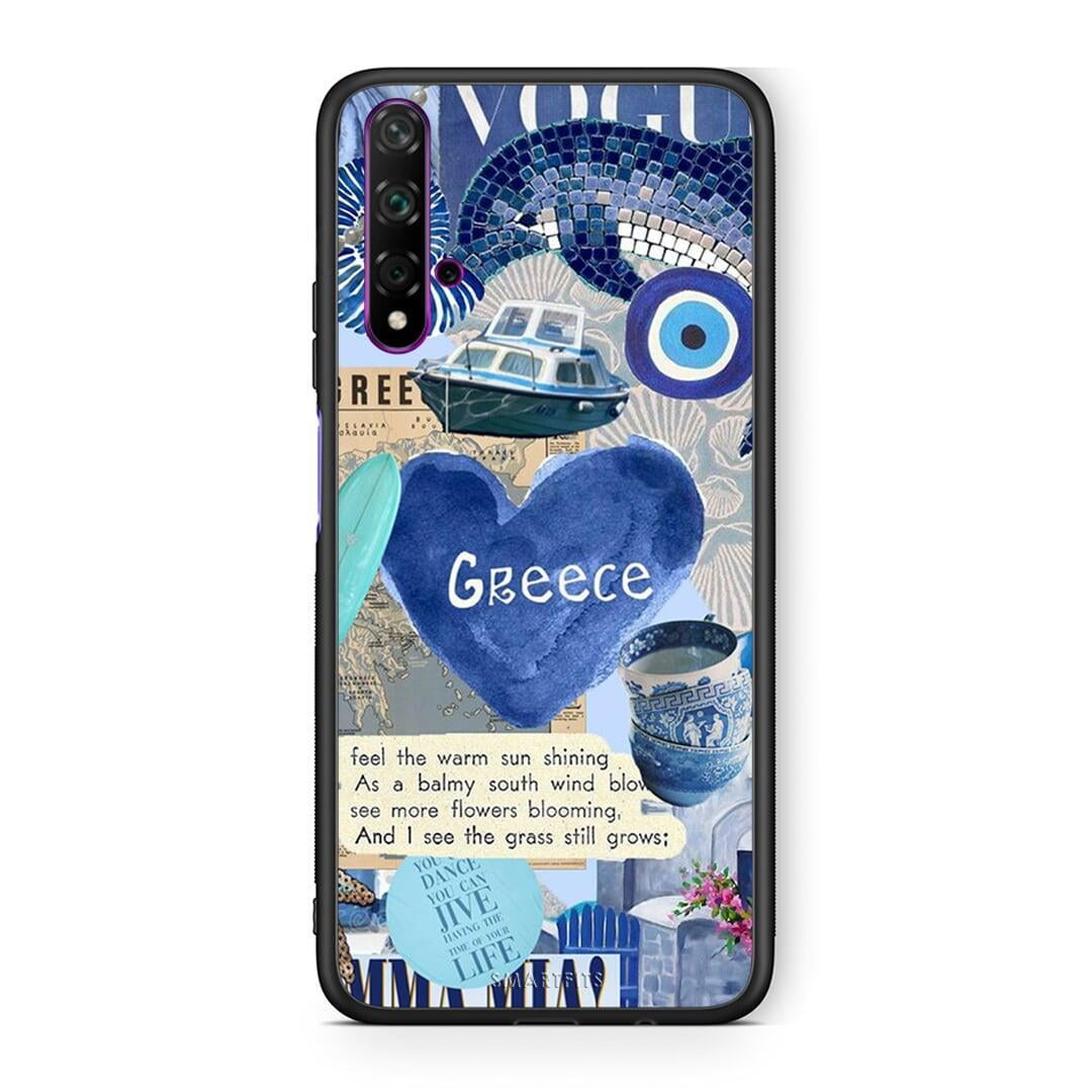Huawei Nova 5T Summer In Greece Θήκη από τη Smartfits με σχέδιο στο πίσω μέρος και μαύρο περίβλημα | Smartphone case with colorful back and black bezels by Smartfits