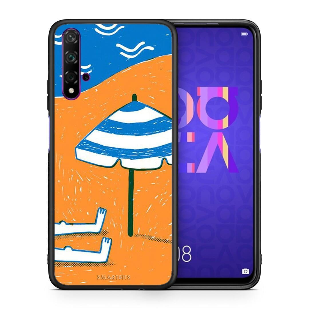 Θήκη Huawei Nova 5T / Honor 20 Summering από τη Smartfits με σχέδιο στο πίσω μέρος και μαύρο περίβλημα | Huawei Nova 5T / Honor 20 Summering case with colorful back and black bezels