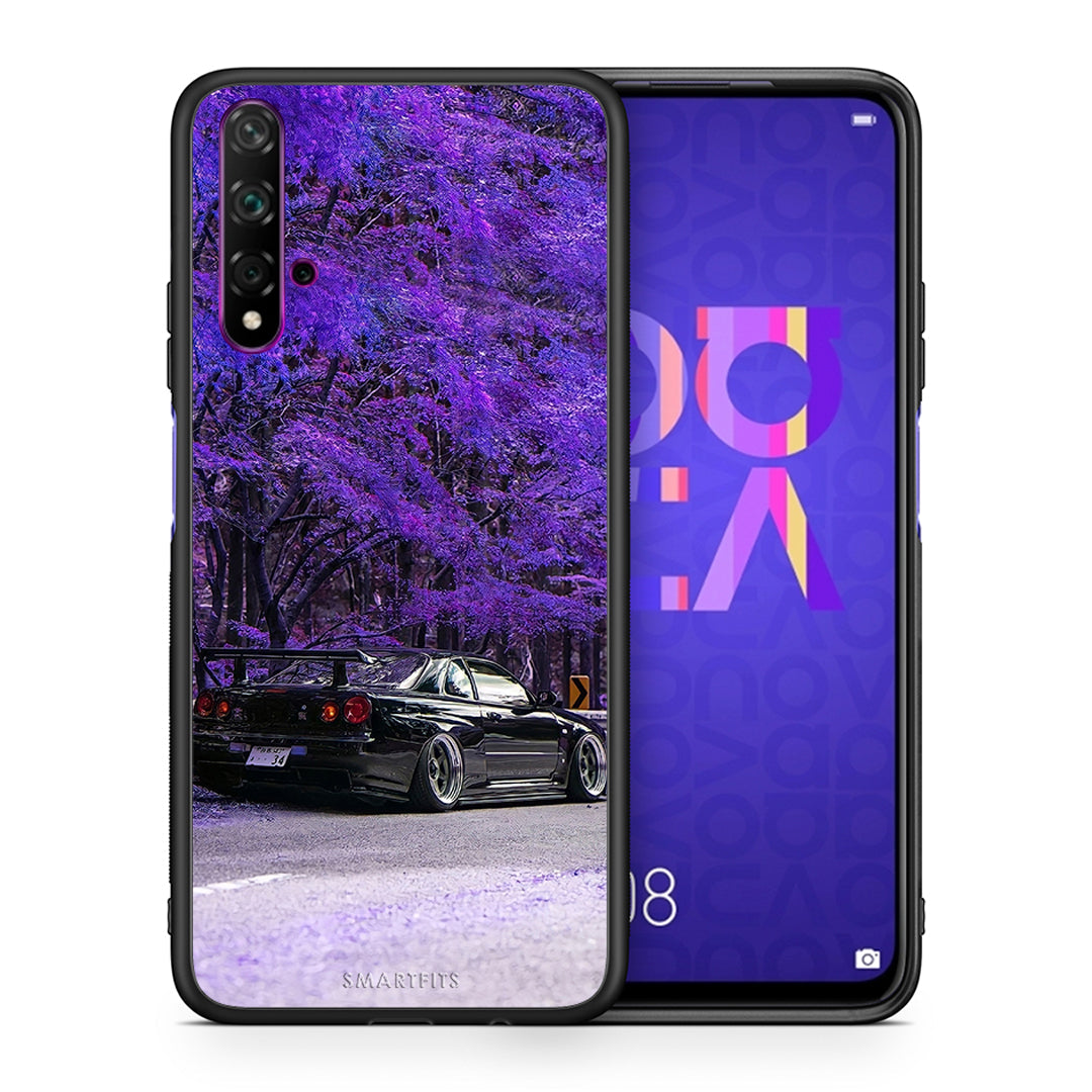 Θήκη Αγίου Βαλεντίνου Huawei Nova 5T / Honor 20 Super Car από τη Smartfits με σχέδιο στο πίσω μέρος και μαύρο περίβλημα | Huawei Nova 5T / Honor 20 Super Car case with colorful back and black bezels