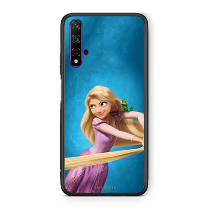 Huawei Nova 5T Tangled 2 Θήκη Αγίου Βαλεντίνου από τη Smartfits με σχέδιο στο πίσω μέρος και μαύρο περίβλημα | Smartphone case with colorful back and black bezels by Smartfits