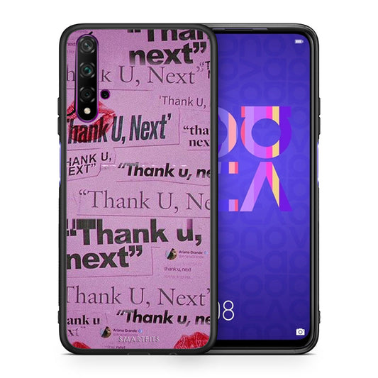 Θήκη Αγίου Βαλεντίνου Huawei Nova 5T / Honor 20 Thank You Next από τη Smartfits με σχέδιο στο πίσω μέρος και μαύρο περίβλημα | Huawei Nova 5T / Honor 20 Thank You Next case with colorful back and black bezels