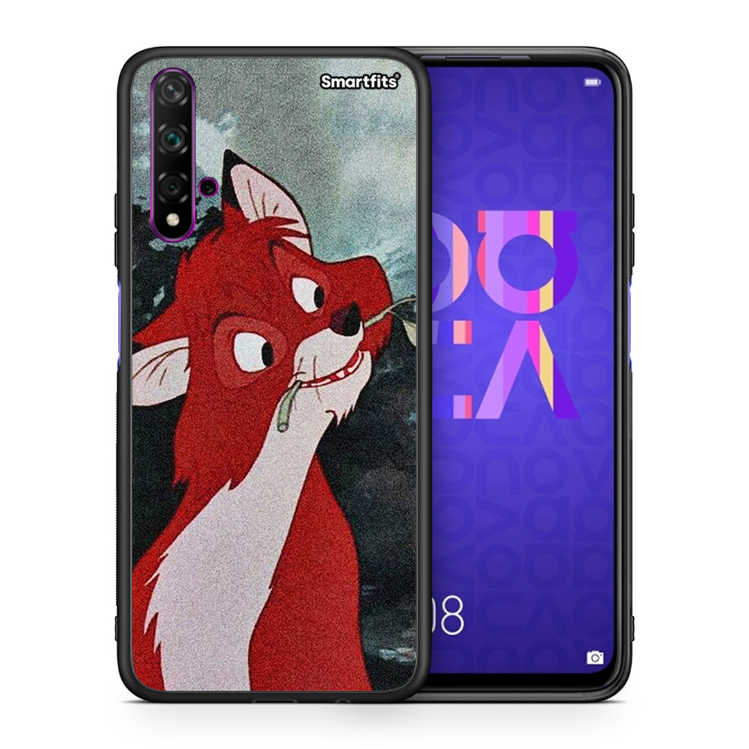 Θήκη Huawei Nova 5T/Honor 20 Tod And Vixey Love 1 από τη Smartfits με σχέδιο στο πίσω μέρος και μαύρο περίβλημα | Huawei Nova 5T/Honor 20 Tod And Vixey Love 1 case with colorful back and black bezels