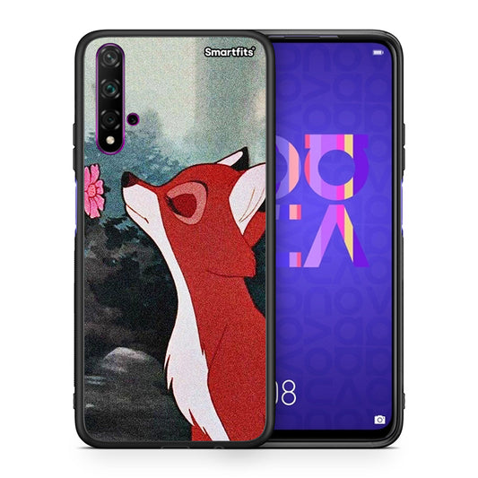 Θήκη Huawei Nova 5T/Honor 20 Tod And Vixey Love 2 από τη Smartfits με σχέδιο στο πίσω μέρος και μαύρο περίβλημα | Huawei Nova 5T/Honor 20 Tod And Vixey Love 2 case with colorful back and black bezels