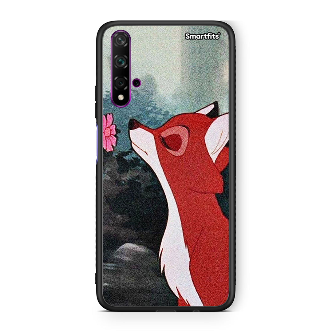 Huawei Nova 5T Tod And Vixey Love 2 θήκη από τη Smartfits με σχέδιο στο πίσω μέρος και μαύρο περίβλημα | Smartphone case with colorful back and black bezels by Smartfits