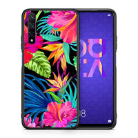Thumbnail for Θήκη Huawei Nova 5T/Honor 20 Tropical Flowers από τη Smartfits με σχέδιο στο πίσω μέρος και μαύρο περίβλημα | Huawei Nova 5T/Honor 20 Tropical Flowers case with colorful back and black bezels