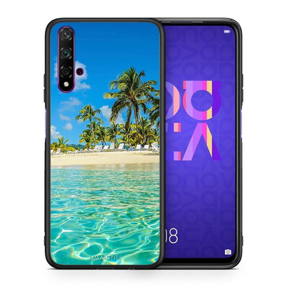 Θήκη Huawei Nova 5T / Honor 20 Tropical Vibes από τη Smartfits με σχέδιο στο πίσω μέρος και μαύρο περίβλημα | Huawei Nova 5T / Honor 20 Tropical Vibes case with colorful back and black bezels