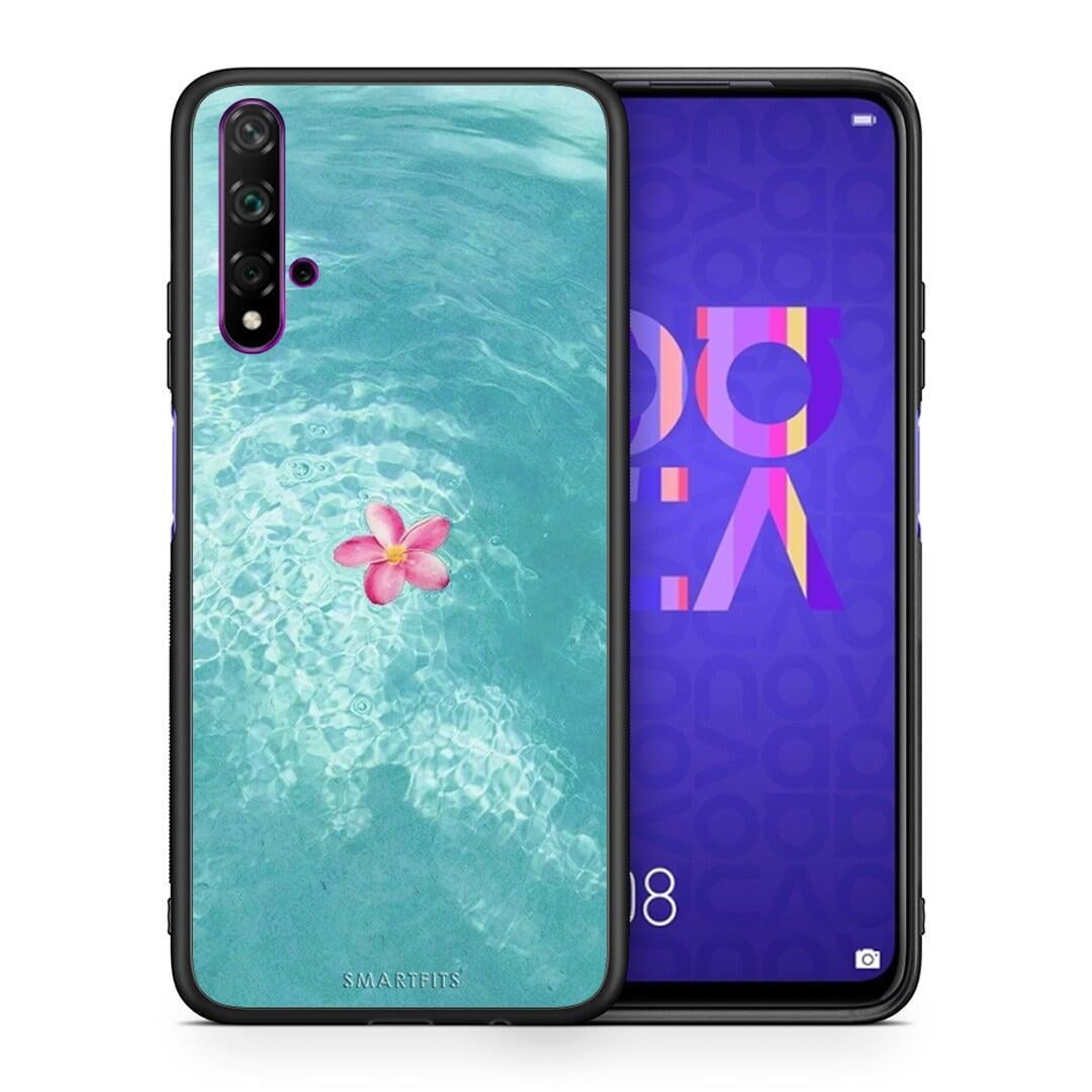 Θήκη Huawei Nova 5T / Honor 20 Water Flower από τη Smartfits με σχέδιο στο πίσω μέρος και μαύρο περίβλημα | Huawei Nova 5T / Honor 20 Water Flower case with colorful back and black bezels