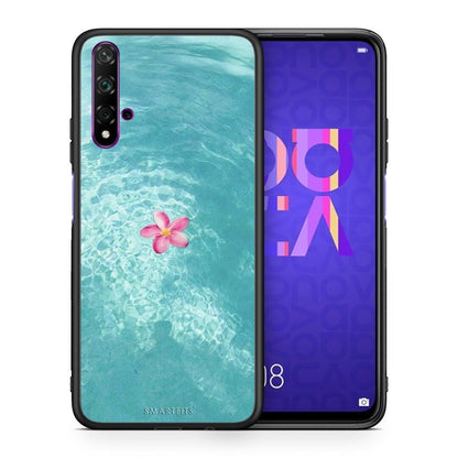 Θήκη Huawei Nova 5T / Honor 20 Water Flower από τη Smartfits με σχέδιο στο πίσω μέρος και μαύρο περίβλημα | Huawei Nova 5T / Honor 20 Water Flower case with colorful back and black bezels