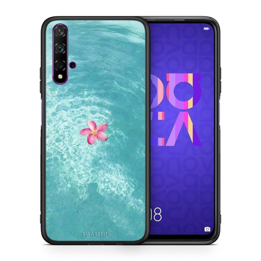 Θήκη Huawei Nova 5T / Honor 20 Water Flower από τη Smartfits με σχέδιο στο πίσω μέρος και μαύρο περίβλημα | Huawei Nova 5T / Honor 20 Water Flower case with colorful back and black bezels