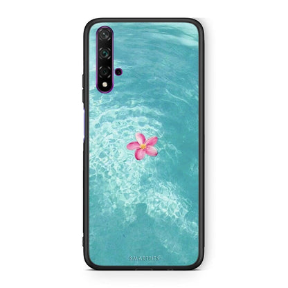 Huawei Nova 5T Water Flower Θήκη από τη Smartfits με σχέδιο στο πίσω μέρος και μαύρο περίβλημα | Smartphone case with colorful back and black bezels by Smartfits