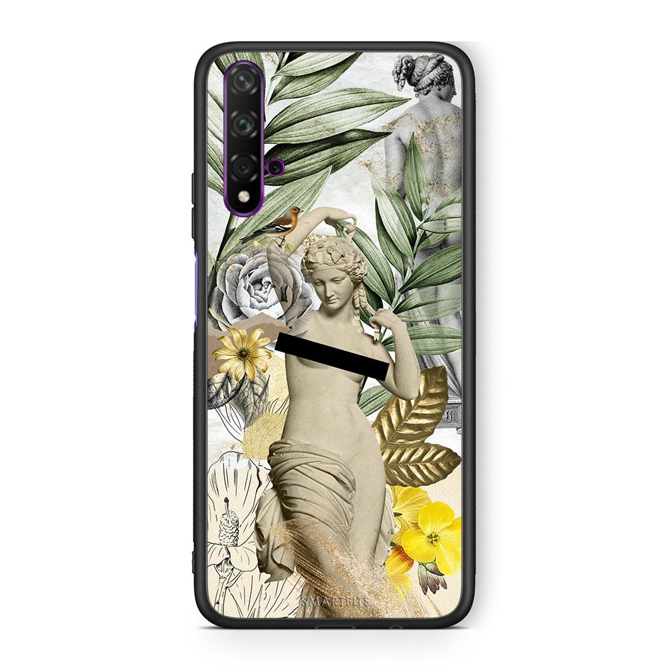 Huawei Nova 5T Woman Statue θήκη από τη Smartfits με σχέδιο στο πίσω μέρος και μαύρο περίβλημα | Smartphone case with colorful back and black bezels by Smartfits