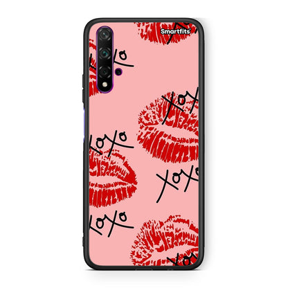 Huawei Nova 5T XOXO Lips θήκη από τη Smartfits με σχέδιο στο πίσω μέρος και μαύρο περίβλημα | Smartphone case with colorful back and black bezels by Smartfits