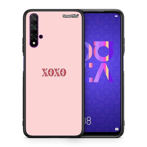 Θήκη Huawei Nova 5T/Honor 20 XOXO Love από τη Smartfits με σχέδιο στο πίσω μέρος και μαύρο περίβλημα | Huawei Nova 5T/Honor 20 XOXO Love case with colorful back and black bezels